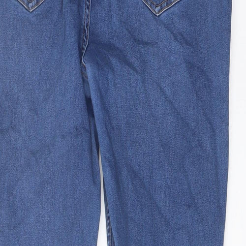 New Look Womens Blue Cotton Skinny Jeans Size 16 L25 in Regular Button
