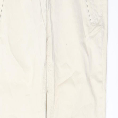 Zara Womens Beige Cotton Skinny Jeans Size 10 L28 in Regular Button