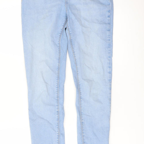 Denim & Co. Womens Blue Cotton Skinny Jeans Size 6 L28 in Regular Button