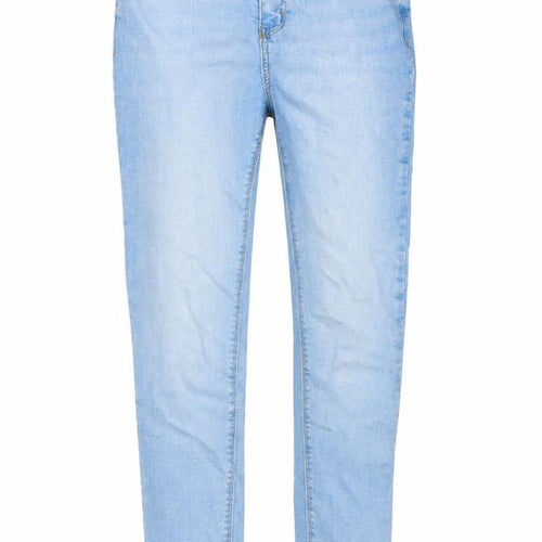 Denim & Co. Womens Blue Cotton Skinny Jeans Size 6 L28 in Regular Button