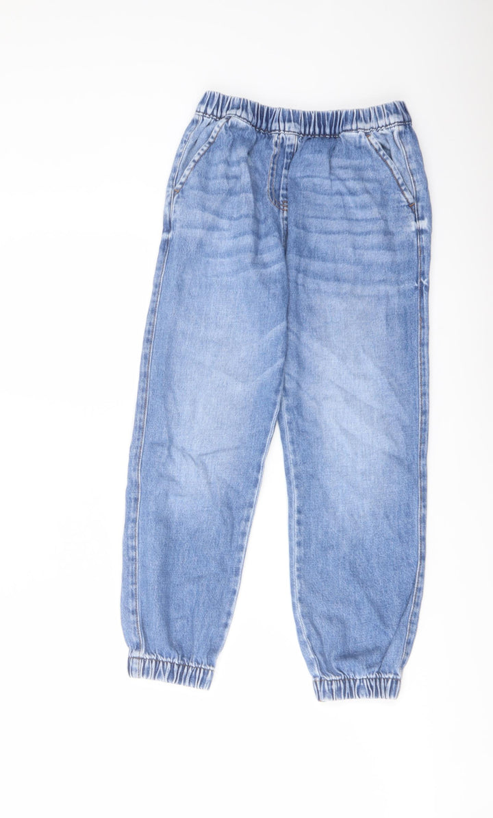 NEXT Boys Blue Cotton Tapered Jeans Size 9 Months Regular Pullover