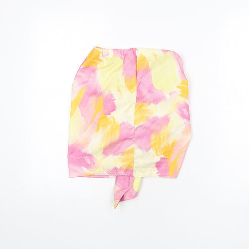 Missy Empire Womens Multicoloured Geometric Polyester Mini Skirt Size 6 Zip - Ruffle Detail