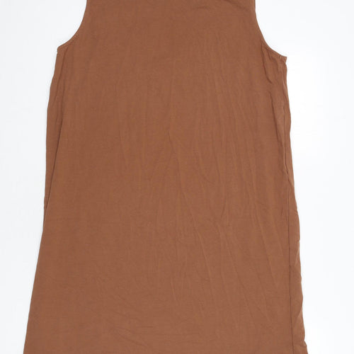 H&M Womens Brown Cotton A-Line Size L Round Neck Pullover