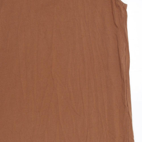 H&M Womens Brown Cotton A-Line Size L Round Neck Pullover