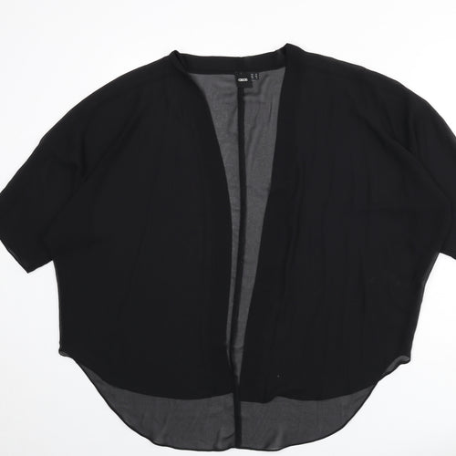 ASOS Womens Black Polyester Kimono Blouse Size 12 V-Neck