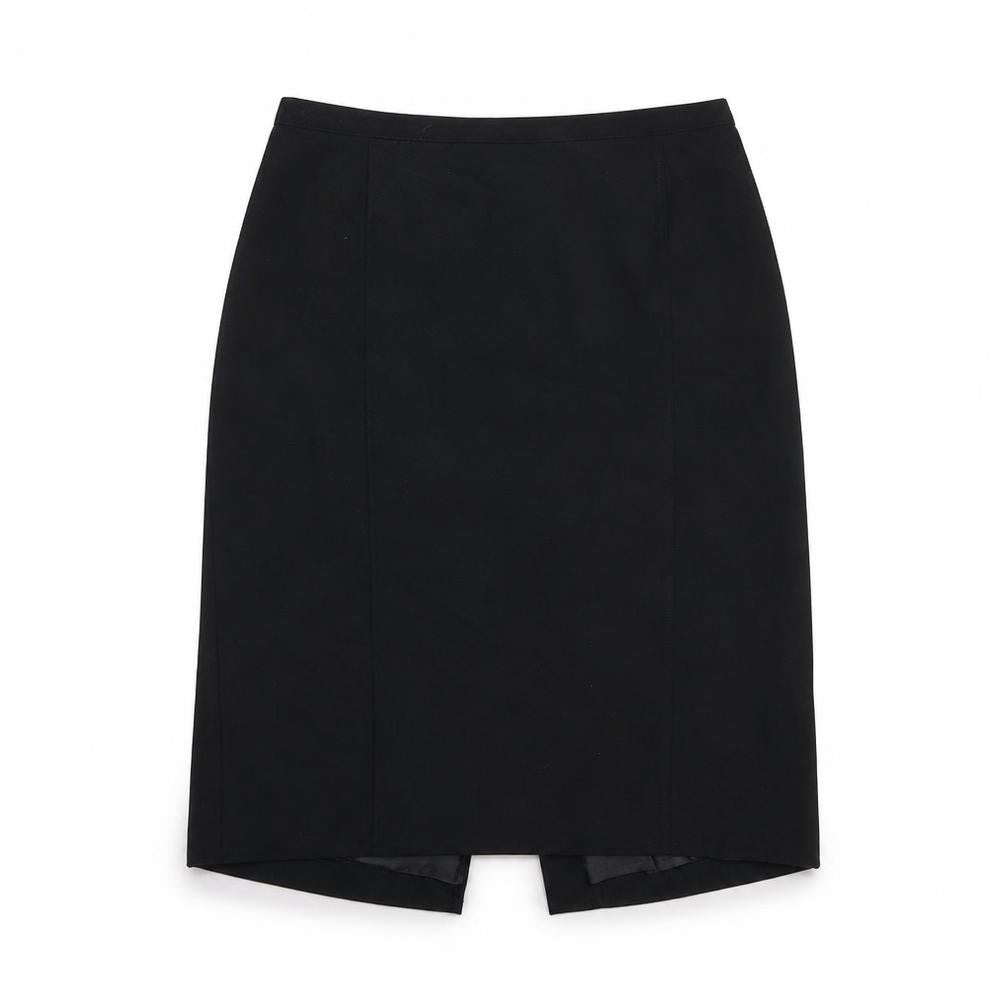 ELVI Womens Black Polyester Straight & Pencil Skirt Size 10 Zip - Slit