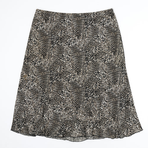 Bonmarché Womens Multicoloured Animal Print Polyester Flare Skirt Size 18 - Leopard Print