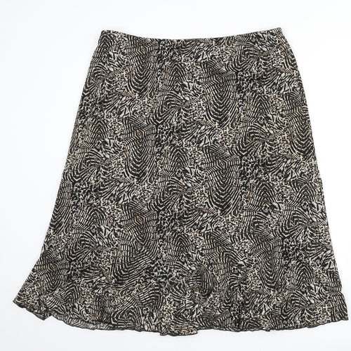 Bonmarché Womens Multicoloured Animal Print Polyester Flare Skirt Size 18 - Leopard Print