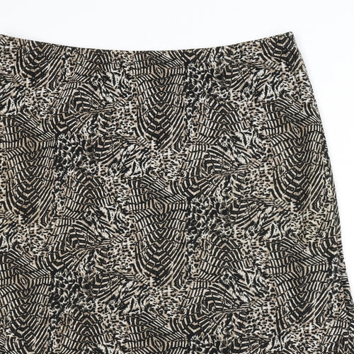 Bonmarché Womens Multicoloured Animal Print Polyester Flare Skirt Size 18 - Leopard Print