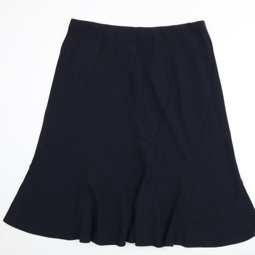 Mia Moda Womens Blue Polyester Flare Skirt Size 18
