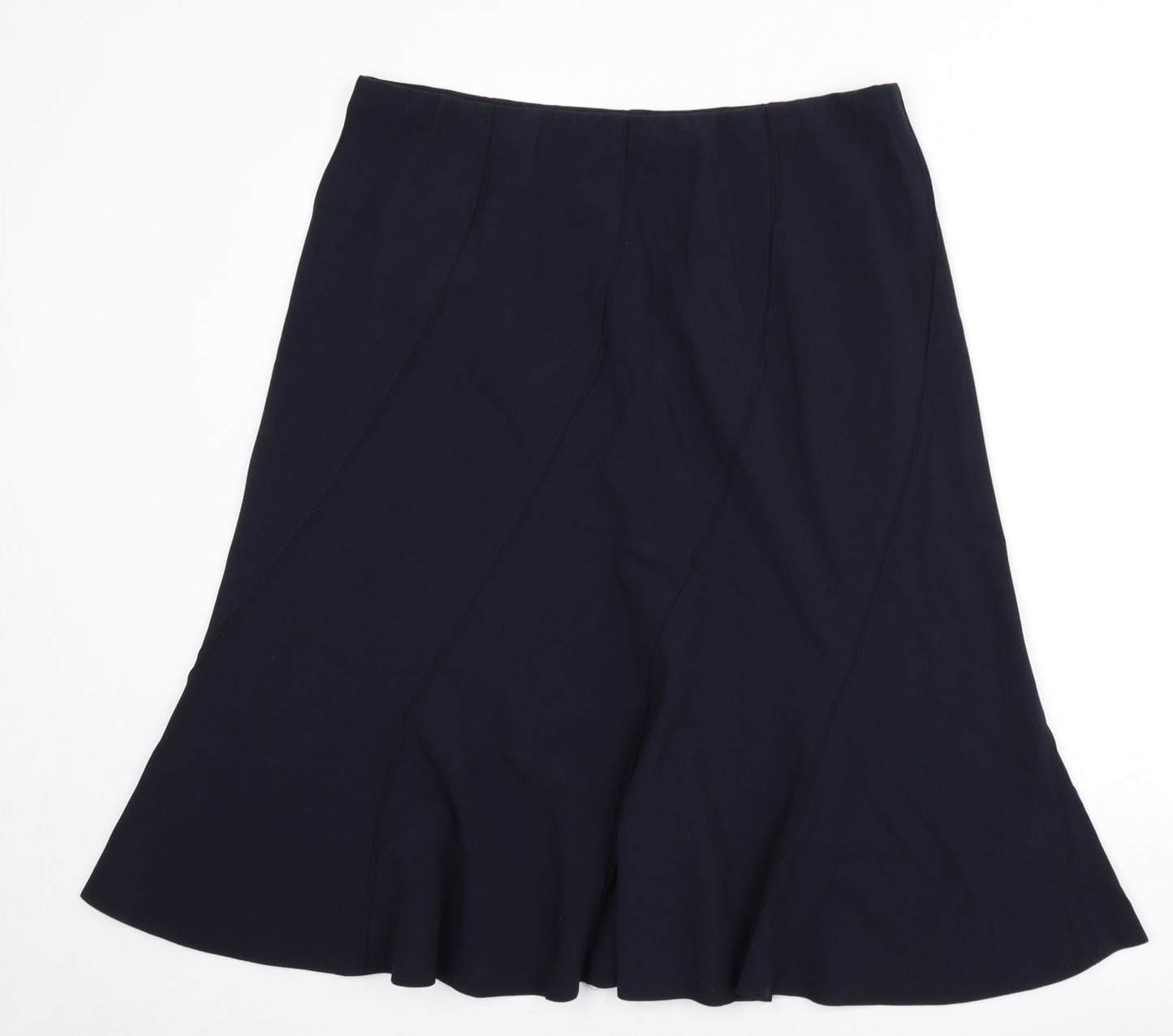 Mia Moda Womens Blue Polyester Flare Skirt Size 18