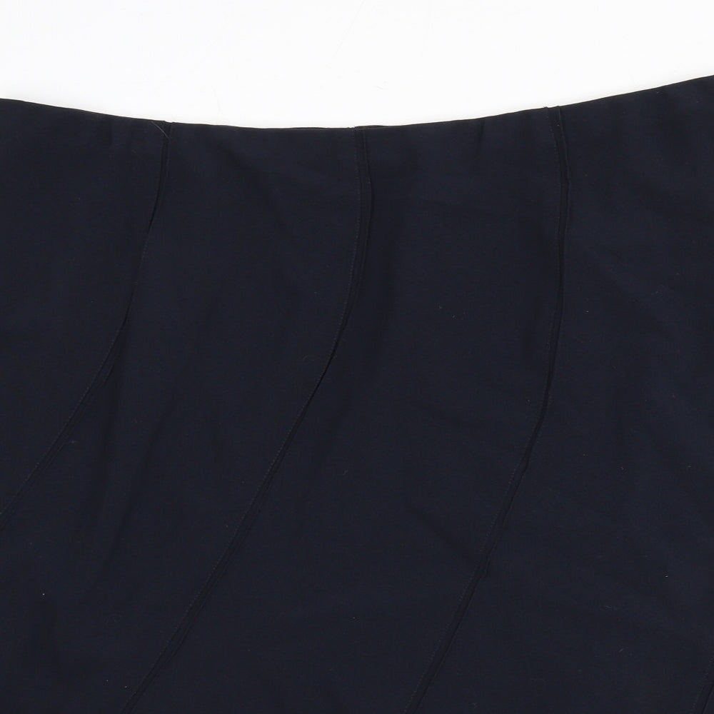 Mia Moda Womens Blue Polyester Flare Skirt Size 18