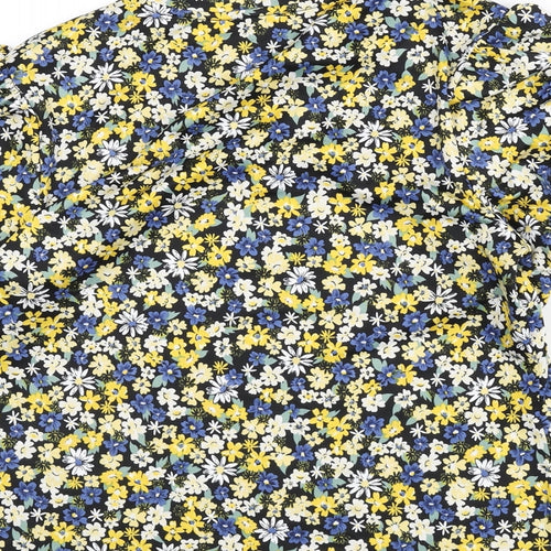 dusk Womens Multicoloured Floral Polyester Basic T-Shirt Size 14 Round Neck