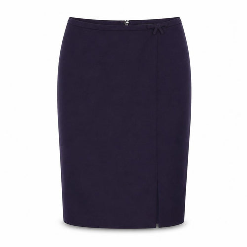 Marks and Spencer Womens Purple Polyester Straight & Pencil Skirt Size 10 Zip - Slit