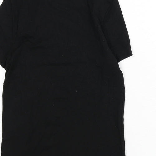 Limited Edition Womens Black Modal Basic T-Shirt Size 10 Round Neck