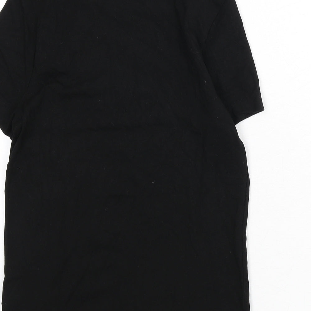 Limited Edition Womens Black Modal Basic T-Shirt Size 10 Round Neck