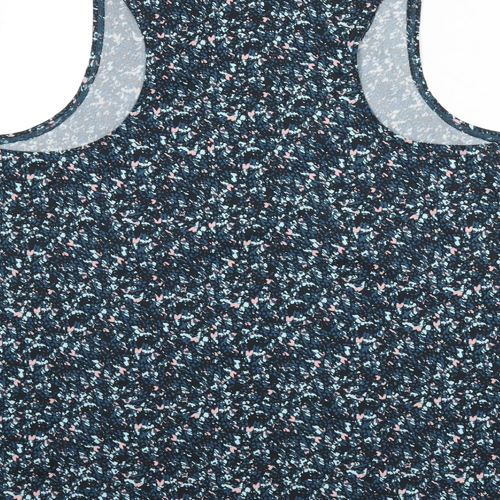 GOODMOVE Womens Multicoloured Geometric Polyester Basic Tank Size 24 Scoop Neck