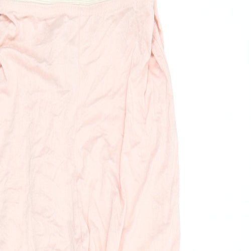 PRETTYLITTLETHING Womens Pink Viscose Capri Leggings Size 10 L23 in - Suspenders