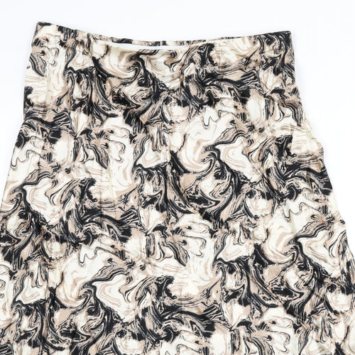 Marks and Spencer Womens Multicoloured Geometric Viscose Flare Skirt Size 16