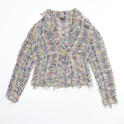 Caroline Bliss Womens Multicoloured Jacket Size 12 Button - Shoulder Pads