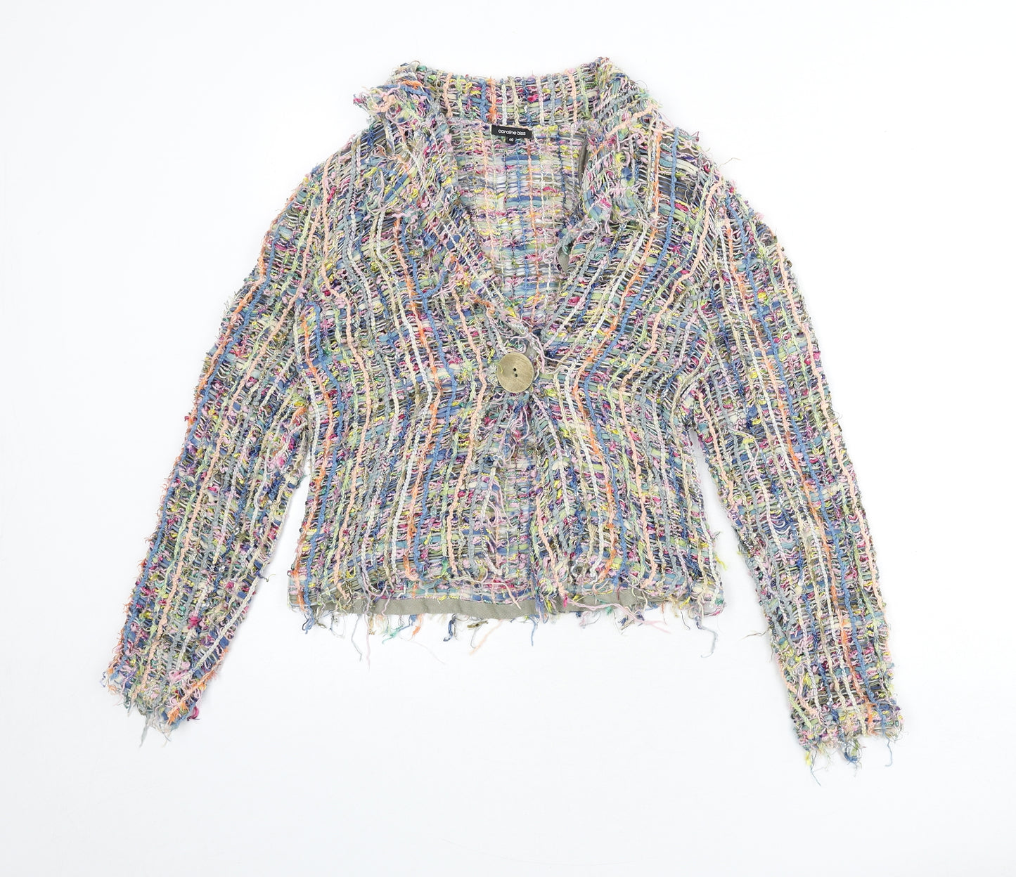 Caroline Bliss Womens Multicoloured Jacket Size 12 Button - Shoulder Pads