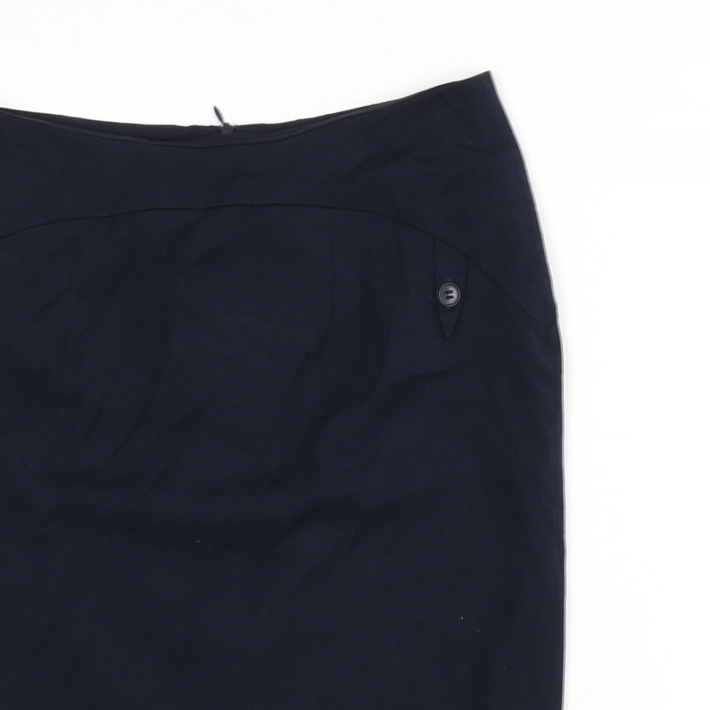 NEXT Womens Blue Polyester Straight & Pencil Skirt Size 12 Zip