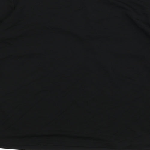 J.Taylor Womens Black Polyester Basic T-Shirt Size 14 V-Neck - Beaded Detail