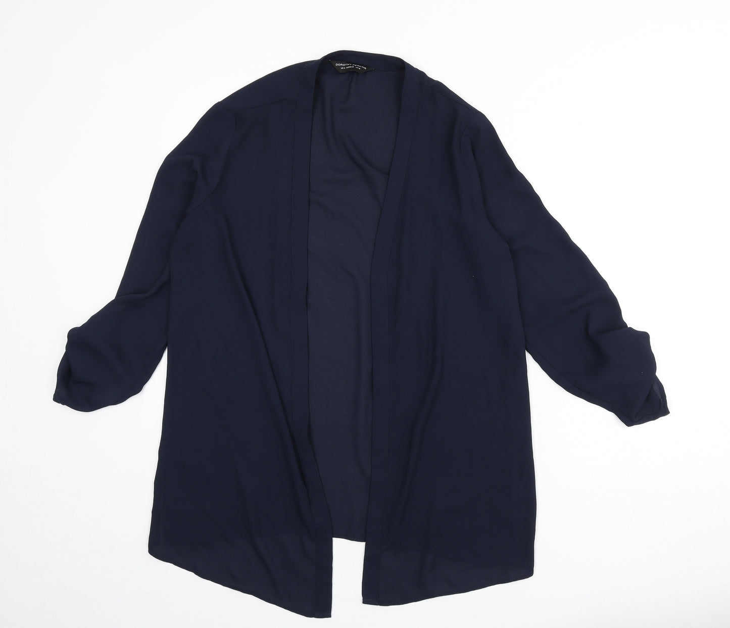 Dorothy Perkins Womens Blue Polyester Kimono Blouse Size 10 V-Neck