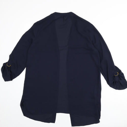 Dorothy Perkins Womens Blue Polyester Kimono Blouse Size 10 V-Neck
