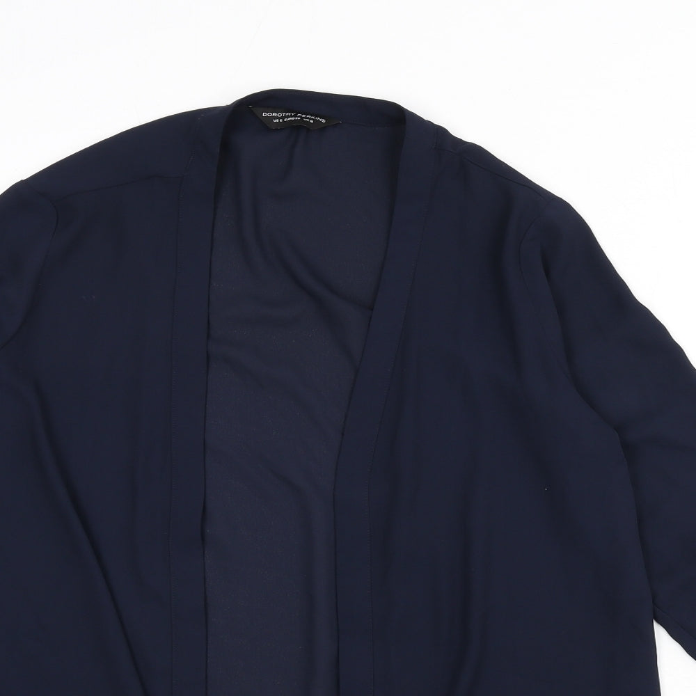Dorothy Perkins Womens Blue Polyester Kimono Blouse Size 10 V-Neck