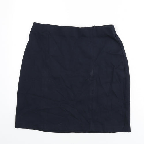 Marks and Spencer Womens Blue Viscose Straight & Pencil Skirt Size 14