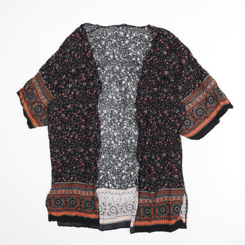 Stradivarius Womens Multicoloured Geometric Polyester Kimono Blouse Size M V-Neck