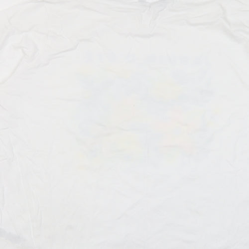 Marks and Spencer Womens White Cotton Basic T-Shirt Size 24 Crew Neck - Jardin D'ete