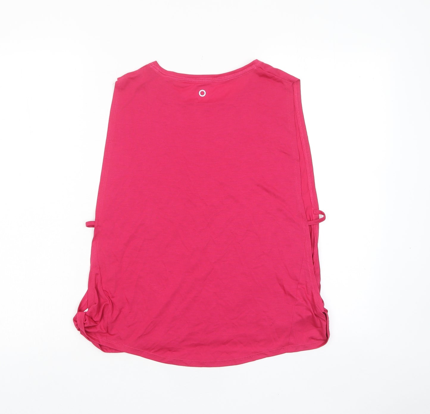 GOODMOVE Womens Pink Polyester Basic Tank Size 12 Crew Neck Pullover - Logo