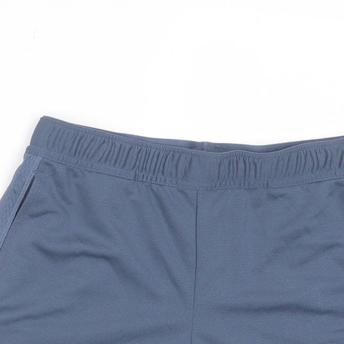 GOODMOVE Boys Blue Polyester Sweat Shorts Size 7-8 Years Regular Drawstring - Swim shorts