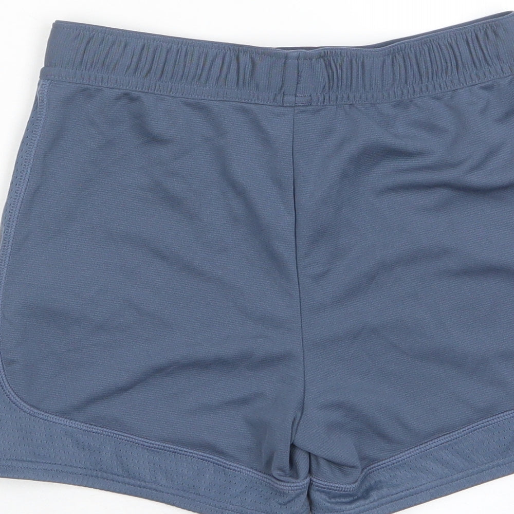 GOODMOVE Boys Blue Polyester Sweat Shorts Size 7-8 Years Regular Drawstring - Swim shorts