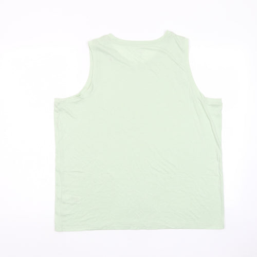 Marks and Spencer Womens Green Polyester Basic Tank Size 16 Scoop Neck