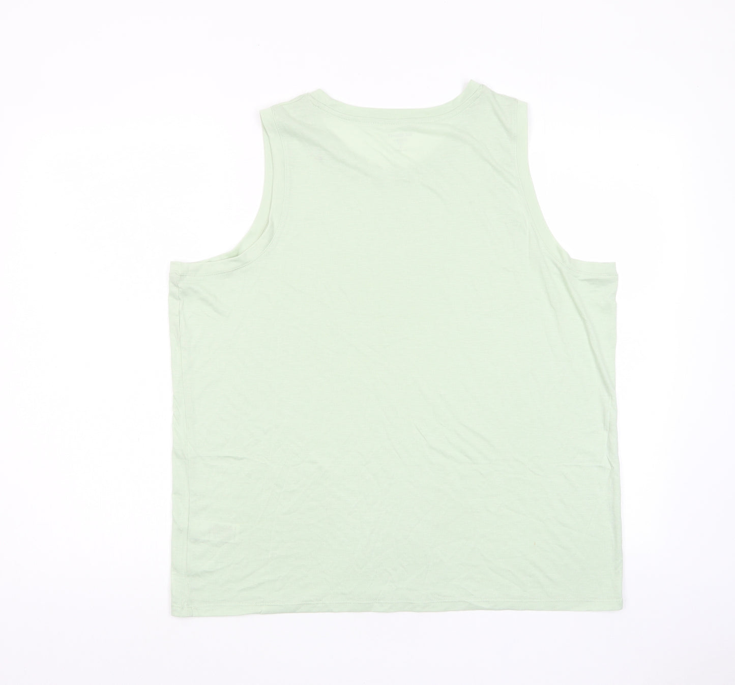 Marks and Spencer Womens Green Polyester Basic Tank Size 16 Scoop Neck
