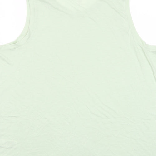 Marks and Spencer Womens Green Polyester Basic Tank Size 16 Scoop Neck