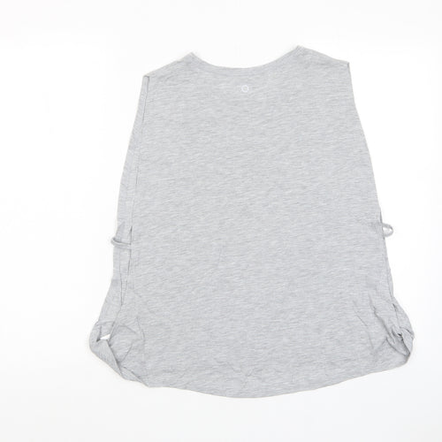 Marks and Spencer Womens Grey Polyester Basic Tank Size 16 Crew Neck Pullover - Logo