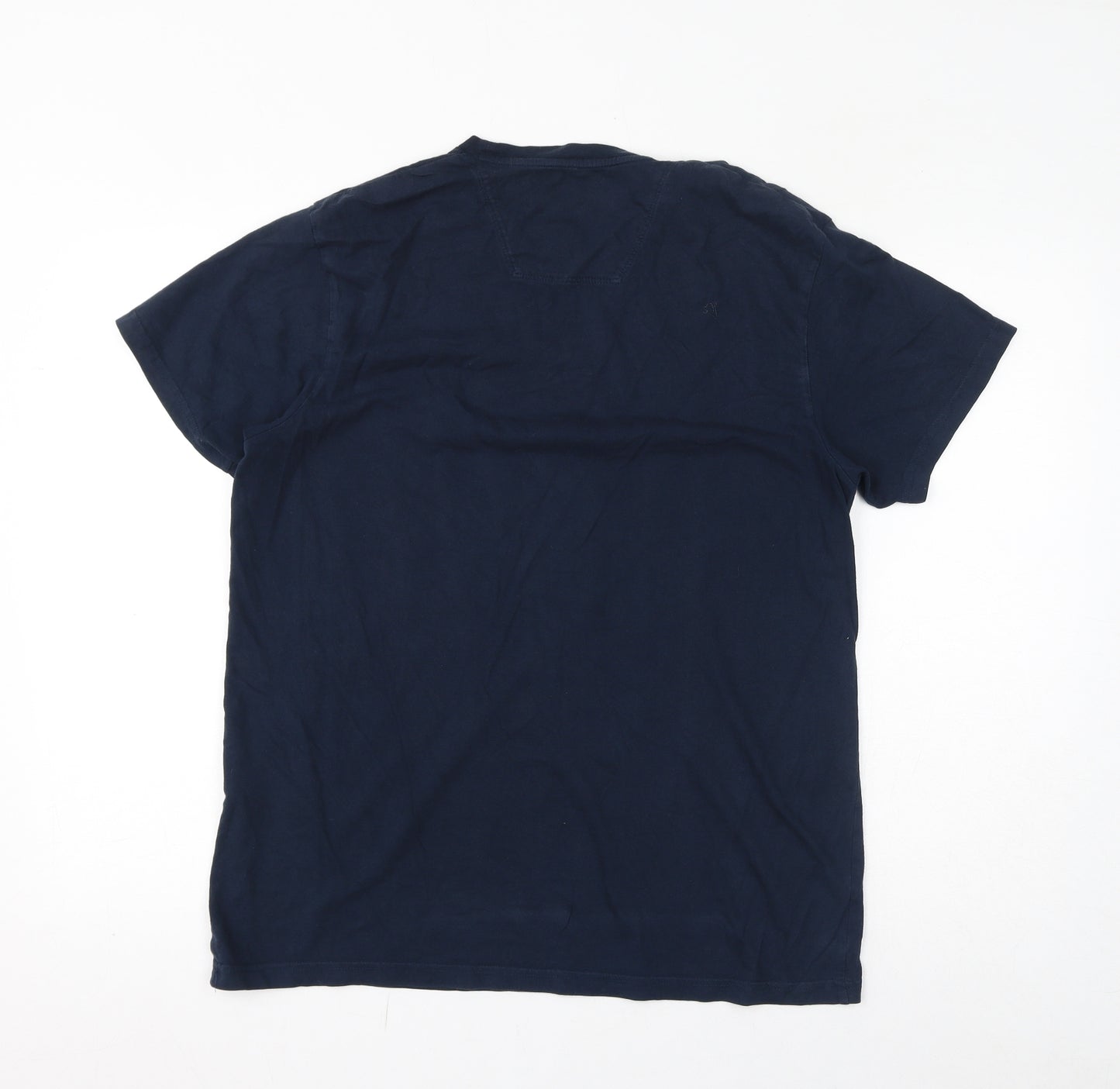 Ben Sherman Mens Blue Cotton T-Shirt Size L Round Neck - Football