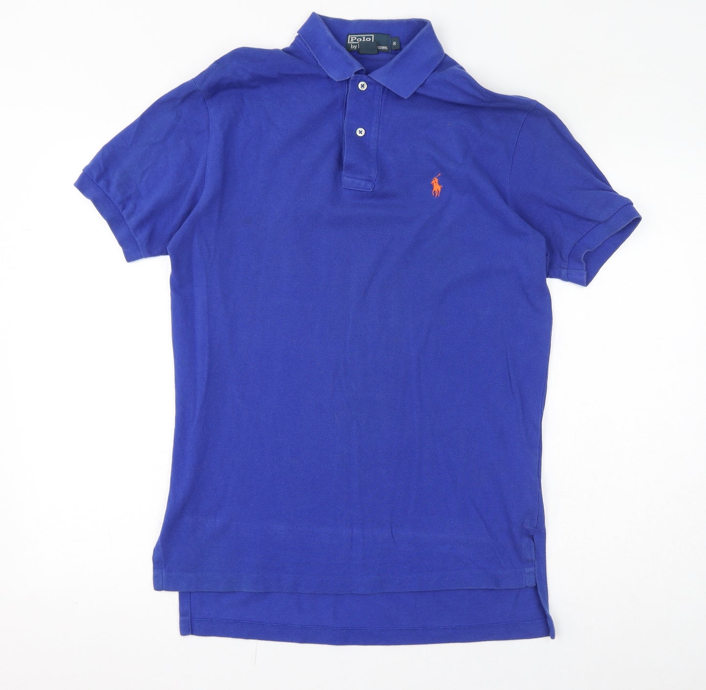 Ralph Lauren Womens Blue Cotton Basic Polo Size S Collared
