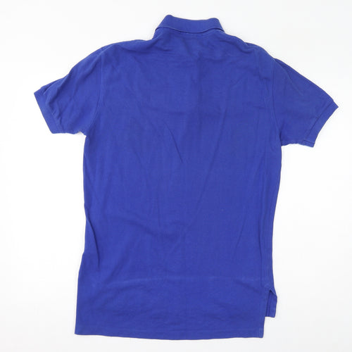 Ralph Lauren Womens Blue Cotton Basic Polo Size S Collared