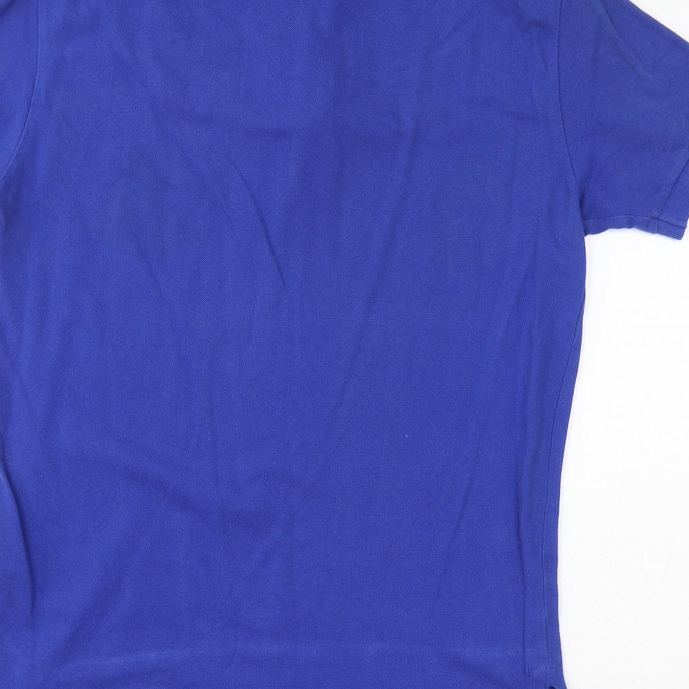 Ralph Lauren Womens Blue Cotton Basic Polo Size S Collared