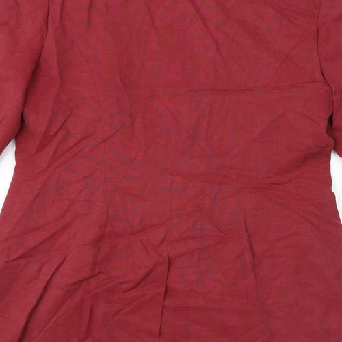 Monsoon Womens Red Overcoat Coat Size 10 Button