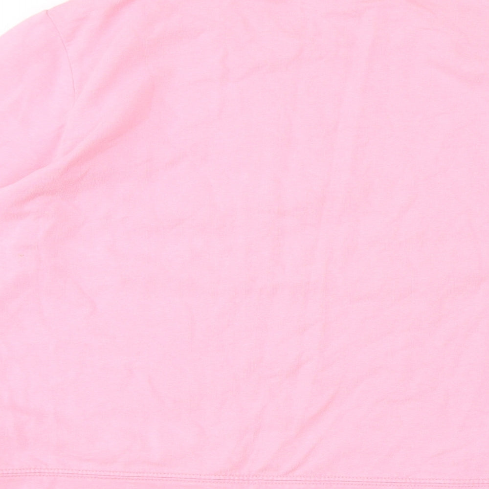 Peanuts Womens Pink Cotton Pullover Sweatshirt Size 14 Pullover - Snoopy