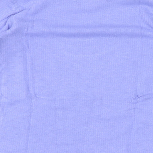 Marks and Spencer Girls Purple Cotton Basic T-Shirt Size 6-7 Years Round Neck Pullover