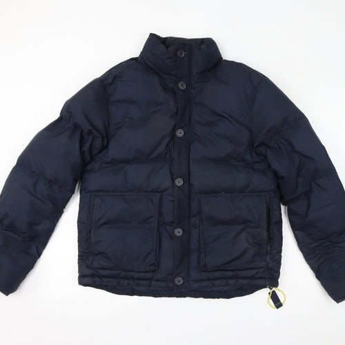 Gap Womens Blue Puffer Jacket Coat Size S Zip