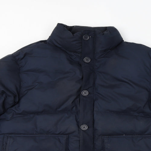 Gap Womens Blue Puffer Jacket Coat Size S Zip