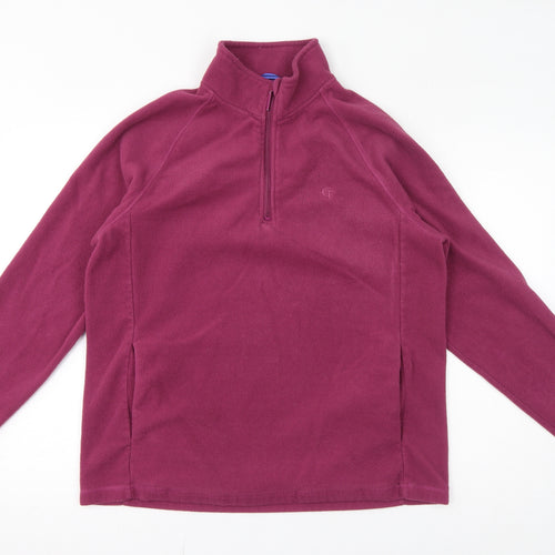 Cotton Traders Womens Pink Polyester Pullover Sweatshirt Size M Pullover - Pockets